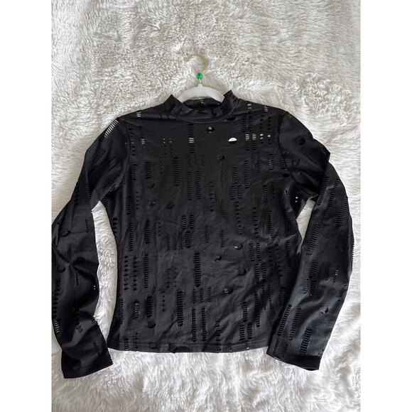 Peek a Boo set, long sleeve top with shorts size XL - Picture 3 of 4